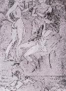 Jules Pascin Cupiter and three woman oil painting